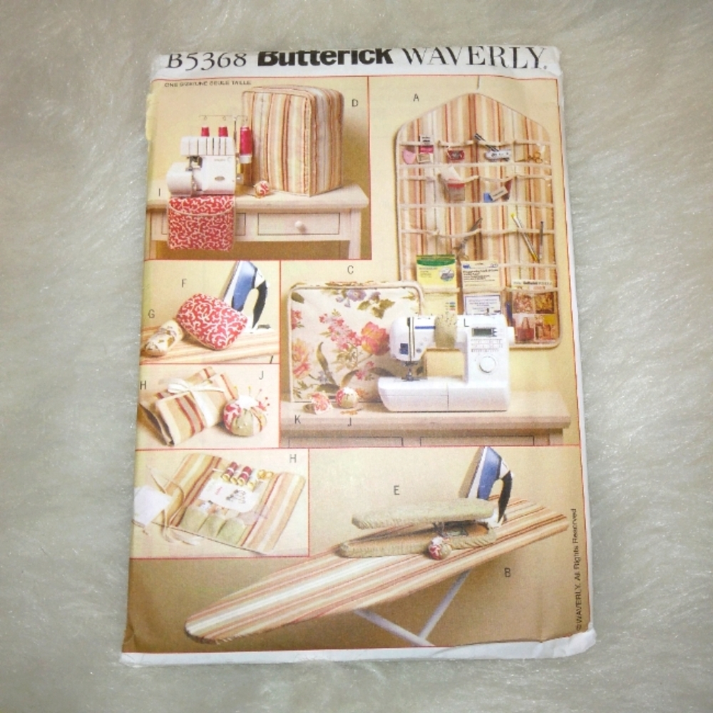 BUTTERICK B5368 Sewing Accessories by Waverly cover organizers hams pin …